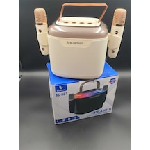 Bs-601 Bluetooth Wıreless Speaker & Karaoke Mıcrophones 13w - Beyaz