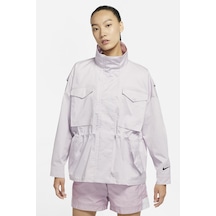Nike Sportswear Collection Essentials M65 Full Zip Büyük Beden Kadın Ceket Lila