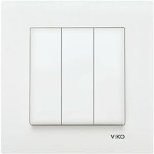 Viko Karre Beyaz Üçlü Anahtar A.opp "10 Adet"