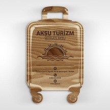 Kişiye Özel Mesleki Turizm & Seyahat Ahşap Kartvizit (Model 2-2)