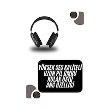 Kulak Üstü Kablosuz Bluetooth Kulaklık Yumuşak Süngerli Sd Kart Girişli - Lisinya