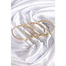 Ezoconcept 316l Çelik Gold Renk Ajda Model 60 Mm 3 Lü Kadın Bilezik 001