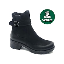 Venüs Dpoons Hakiki Deri Kaymaz Taban Ortopedik Kadın Bot Siyah