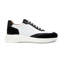 Deery Hakiki Süet Siyah Detaylı Erkek Sneaker Ayakkabı - 01962Msyhp01 Siyah