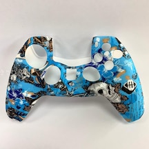 Ps5 Dualsense Silikon Kılıf Desenli Skull Blue