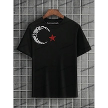 Tarzsokak Unisex Bay Çocuk T-shirt Atatürk Cumhrutiyet 23 Nisan 10 Kasım 29 Ekim Kod:34 Siyah