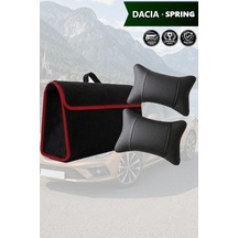 Dacia Spring Uyumlu Siyah Renk Koltuk Yastığı Bagaj Çantası Lüks Model