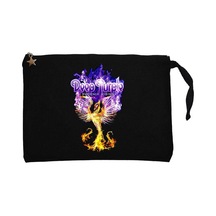 Deep Purple Phoenix Rising Siyah Clutch Astarlı Cüzdan / El Çantası