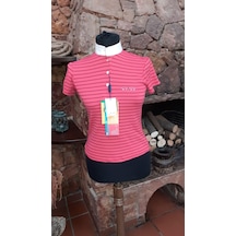 Animo Müsabaka T-Shirt Çizgili Pembe 36 Pembe