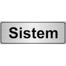 Gümüş Sistem Yönlendirme Levhası 10x20cm