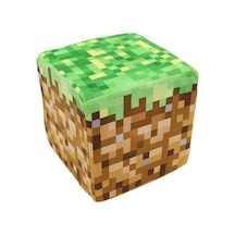 Minecraft Çim Blok Küp Yastık Minder Peluş Oyuncak 10CM