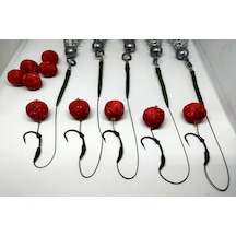 30 Gr Yaylı Çilek Boili Rig Takımı 5 Adet Yedek Boili 5'li Set