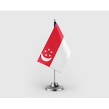 Singapur Tekli Saten Masa Bayrağı Seti Diğer