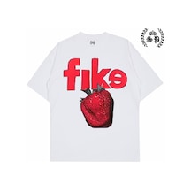 Startmore Fıke Strawberry Vintage Y2k Tee T-shirt Beyaz