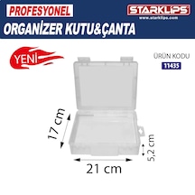 Plastik Tek Bölmeli Organizer Çanta Şeffaf 21 x 17 x 5.2 CM