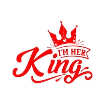 İm Her King Sticker 17x17 Cm Kırmızı