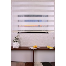 Krem Kendinden Desenli Etek Dilimsiz Ds 11714-v1 Zebra Stor Güneşlik Perde