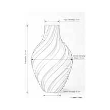 Aura Vazo 20cm - Modern Estetik Tasarım Dekoratif Ev Ofis Salon Dekorasyonu İçin Şık Obje - Minimalist Tasarım Çiçeklik Masa Üstü Süs Eşyası Bronz
