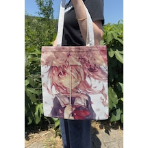Zipzap Mirai Nikki V4 Yazlık Kışlık Çift Taraflı Kanvas Baskı Bez Çanta Anime Çantası