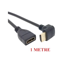 Alfais 4667 Hdmi Dişi Erkek Uzatma 90 Derece Dirsek Kablosu 1 Metre