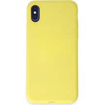 Apple iPhone Uyumlu-  X Kılıf First Silikon - Sarı Çok Renkli