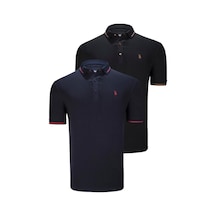İkili Set T8586 Dewberry Erkek T-shırt-siyah-lacivert