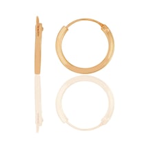 Söğütlü Silver Gümüş Rose 14 Mm Halka Küpe Barcode Gold - Rose Gold - Rodyum