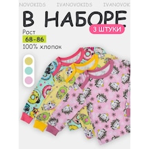 Ivanovo Kids Yeni Doğan Bebekler İçin 3'lü Yelek Takımı 291157917 Pembe