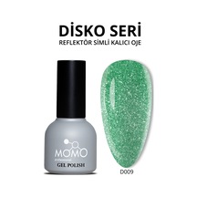 Momo Professional Disco Kalıcı Oje D009 Yeşil Reflective Flash Gel Polish 10 Ml