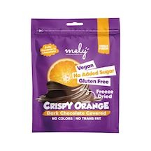 Mely Glutensiz & Şeker İlavesiz Çikolata Kaplı Dondurulup Kurutulmuş Portakal 50 G