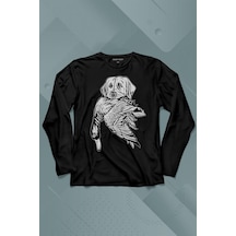 Dog Duck Av Köpeği Ve Ördek Köpek Hunting Uzun Kollu Tişört Baskılı Çocuk T-shirt 001