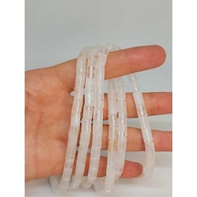 Kristal Kuvars Taşı Silindir Kesim 5.5x7.5mm Dizi 49302