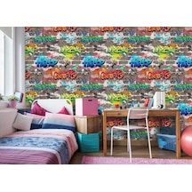 Graffity Renkli Duvar Yazıları Duvar Kağıdı (397456881)