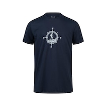 2as Alex Baskılı Erkek Sıfır Yaka T-shirt Lacivert
