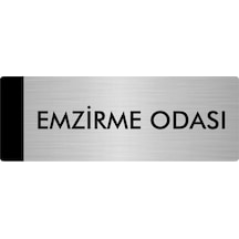 Metal Yönlendirme Levhası, Departman Kapı Isimliği Emzirme Odası 7x20 Cm Gümüş Renk