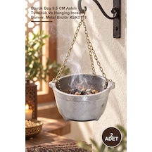 2 Adet Metal Askılı Tütsü Brülörü Büyük Boy 9.5 Cm Askılı Tütsülük Ve Hanging Incense Burner, Metal Brülör Ksk2178