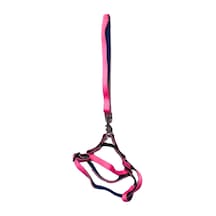 Kedi Köpek Göğüs Tasması Neon Pembe Çok Renkli