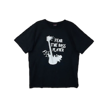 Stoned&Fame Gitar Baskılı T-shirt SIYAH