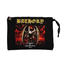 Bathory In Memory of Quorthon Siyah Clutch Cüzdan / El Çantası Siyah