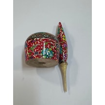 Tahta El Yapımı Surme Kabı Ve Yanında Oreganik Surmesi 001 Black