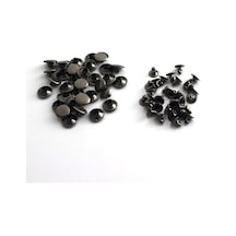 9 Mm Perçin, Tek Taraf Rivet, Toruk 33,5 No 100adet Leathercraft, Deri Hobi Siyah