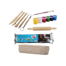 Kil Hamuru Set-4. Seramik Hamuru Başlangıç Seti. Ahşap Ebeşuar.