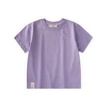 Cigit Etiket Detaylı T-shirt 2-10 Yaş Lila