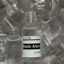 50 Adet 50 Ml Boş Plastik Şişe Prs24 Şeffaf Kapak 0000 Parlak Vernik