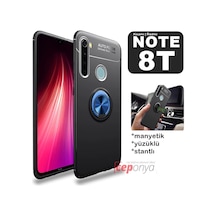 Redmi Note 8T Yüzüklü Standlı Manyetik Kamera Korumalı Kılıf