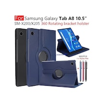 Galaxy Uyumlu Tab A8 10.5 Sm-X200 Kılıf 360 Dönebilen Standlı Zırh Kapak