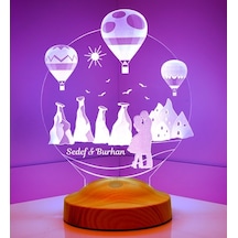 3D Kapadokya Peri Bacaları Hediye Kişiye Özel 3 Boyutlu Led Lamba