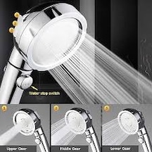 Tasarruflu 3 Fonksiyonlu Tazyikli Start Stop Duş Seti Diğer