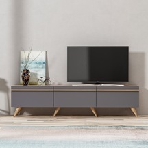 Bmdekor Tv Sehpası Asil Antrasit Meşe 180 Cm