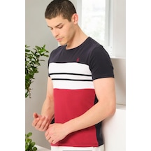 T8593 Dewberry Erkek T-shırt-düz Lacivert
